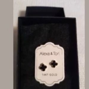 Alexa & Tori 14k and onyx earrings